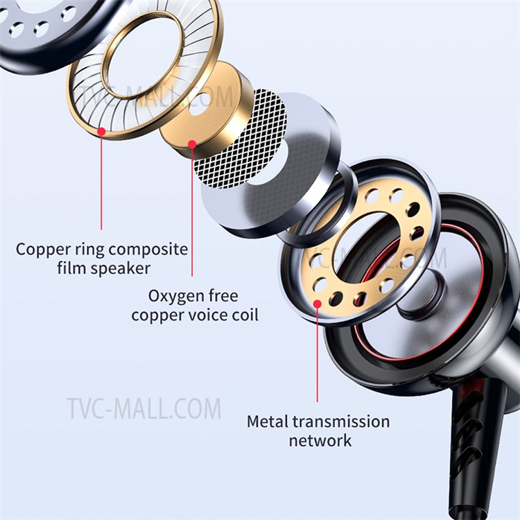 TOTU EAUA-028 3.5mm Jack Wired Earphones In-ear Stereo Music Metal Shell Phone Headset with Mic - Black-3