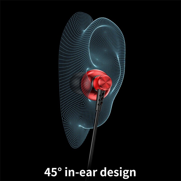 TOTU EAUA-028 3.5mm Jack Wired Earphones In-ear Stereo Music Metal Shell Phone Headset with Mic - Black-4