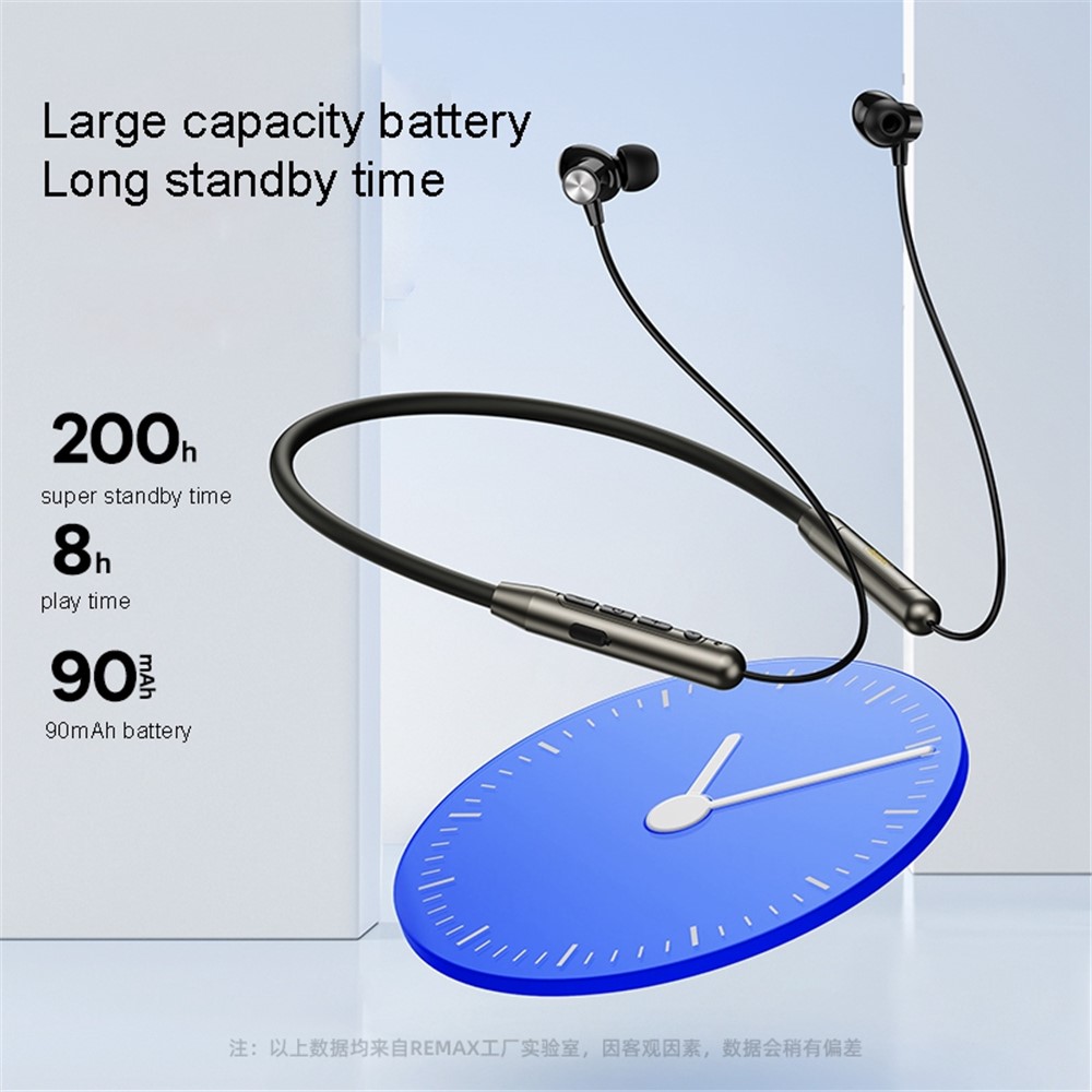 REMAX S110 Wireless Bluetooth 5.2 Headphone Stereo Bass Sport Running Magnetic Neckband Ear Earphone-8