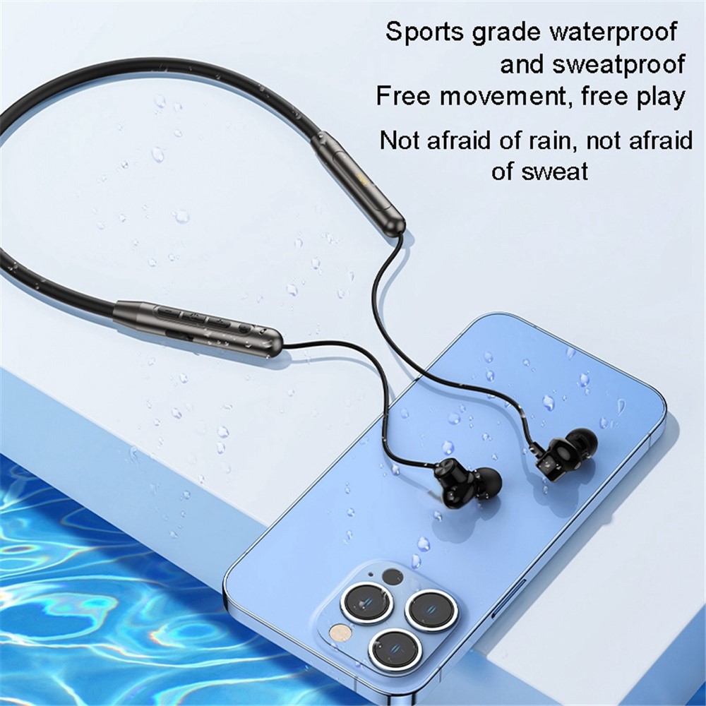 REMAX S110 Wireless Bluetooth 5.2 Headphone Stereo Bass Sport Running Magnetic Neckband Ear Earphone-9