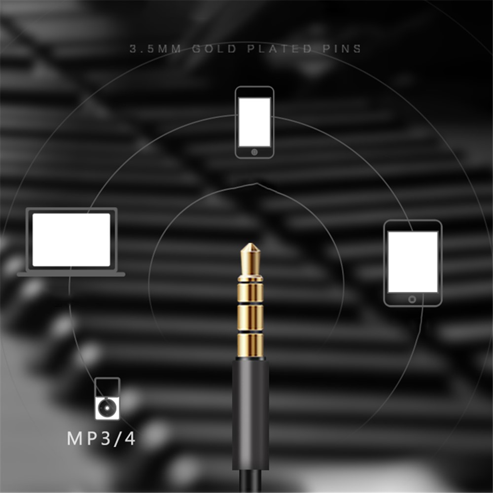 3.5mm AUX Wired In-ear Headphone Earphone Noise Reduction Stereo Surround Sound Gaming Headset-5