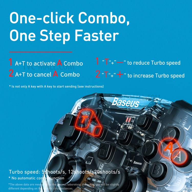 Shop BASEUS Transparent Motion Sensor Vibrator Joypad Controller Game