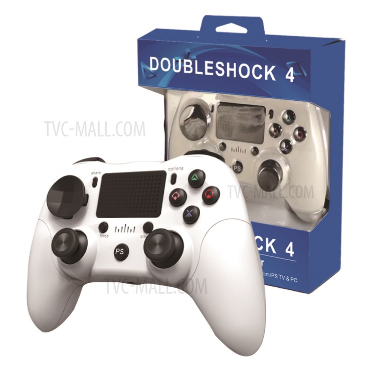 

PS4 Bluetooth + Подключение USB Джойстик Игровой Контроллер Для Android / PC / PS4 / Pro / Тонкий Хост - Белый
