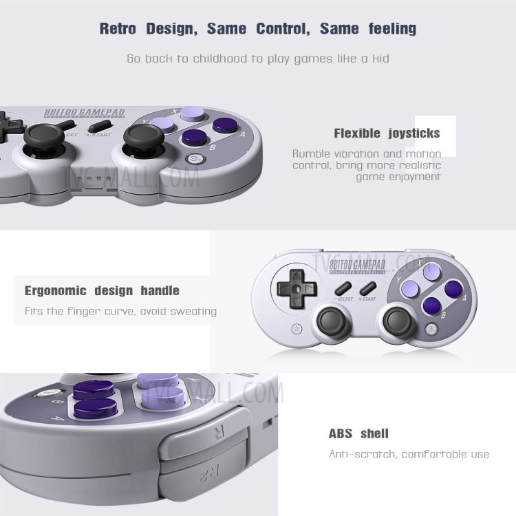 8BITDO SN30Pro Wireless Bluetooth Gamepad Joystick for Nintendo Switch Vibration Motion Control-3