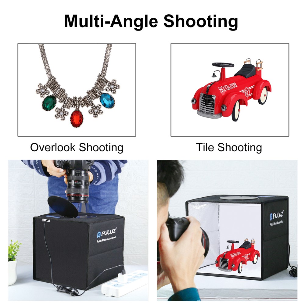 PULUZ PU5025 25cm Folding Portable Ring Light Photo Lighting Studio Shooting Tent Box-10