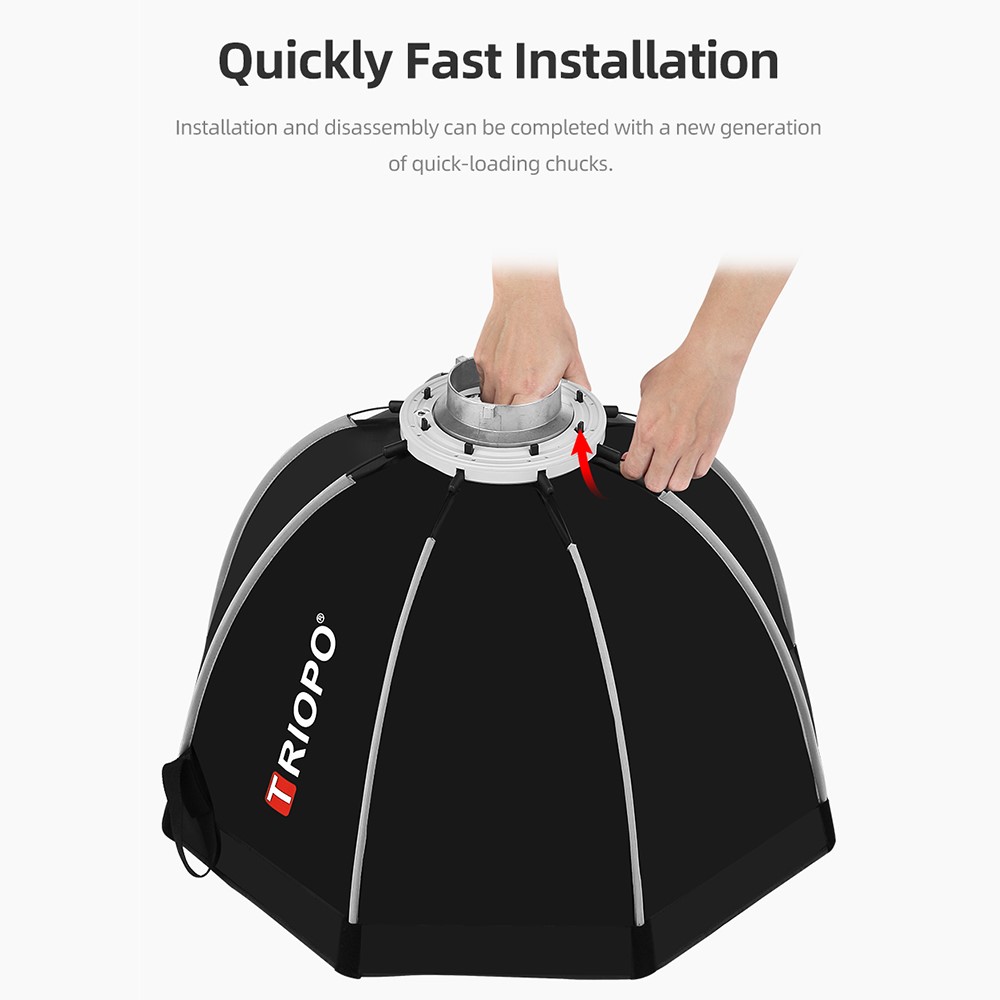 TRIOPO K90 90cm Photography Portable Octagon Umbrella Softbox Reflector Diffusion with Bowens Mount-4