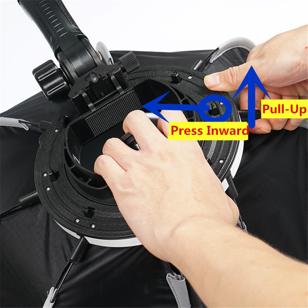 TRIOPO KS90 90cm Foldable Octagon Softbox Bracket Mount Soft Box Handle Diffuser for Speedlite Flash Light-4
