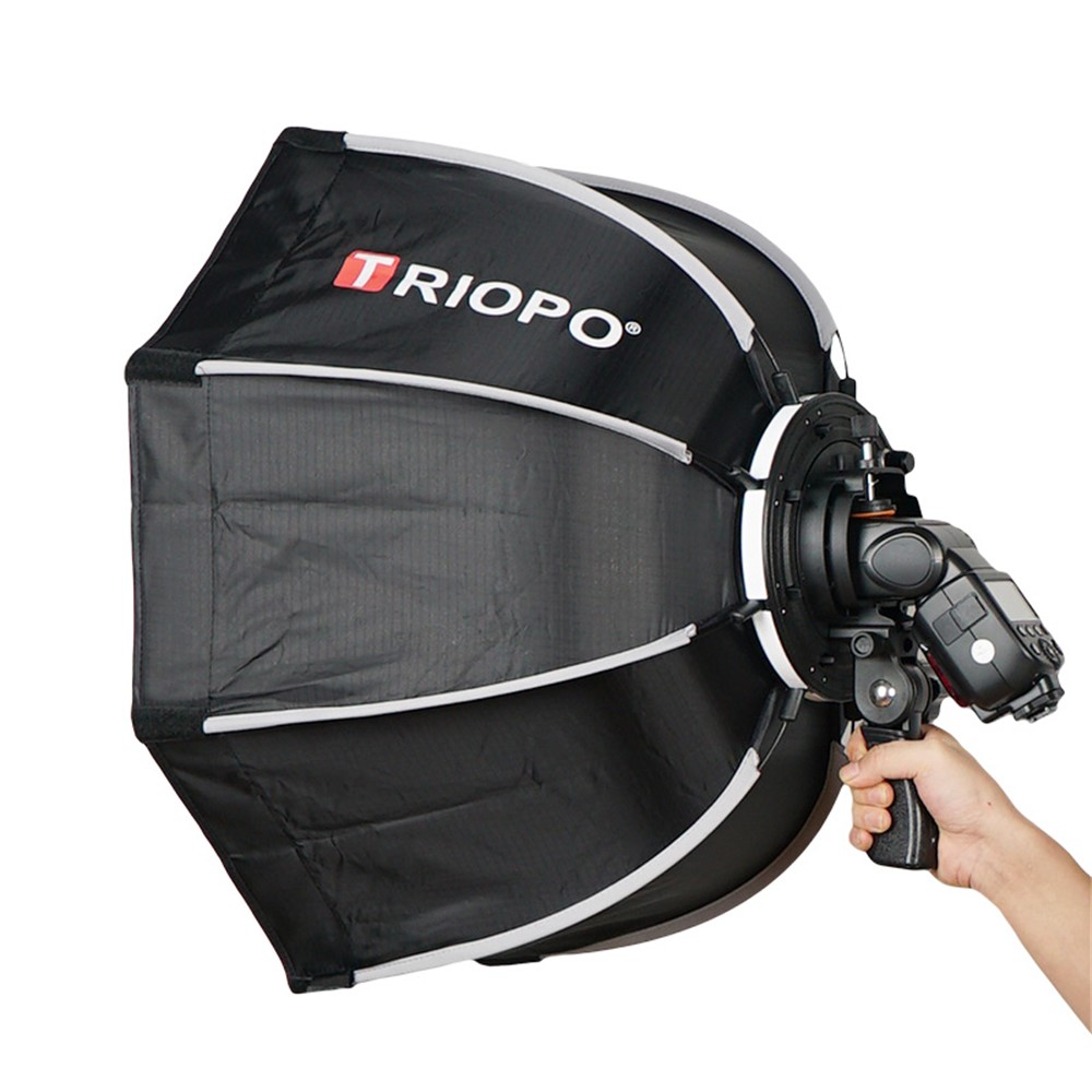 TRIOPO KS90 90cm Foldable Octagon Softbox Bracket Mount Soft Box Handle Diffuser for Speedlite Flash Light-6
