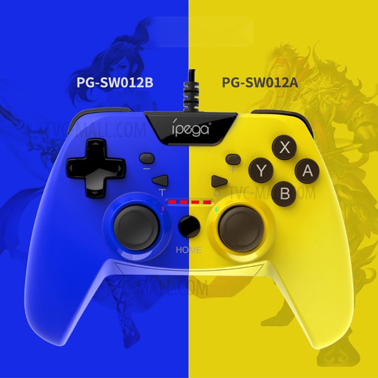 IPEGA PG-SW012 Wired Game Controller Dual-Vibration Turbo Gamepad for Nintendo Switch/PS3/PC/Android - Yellow-7