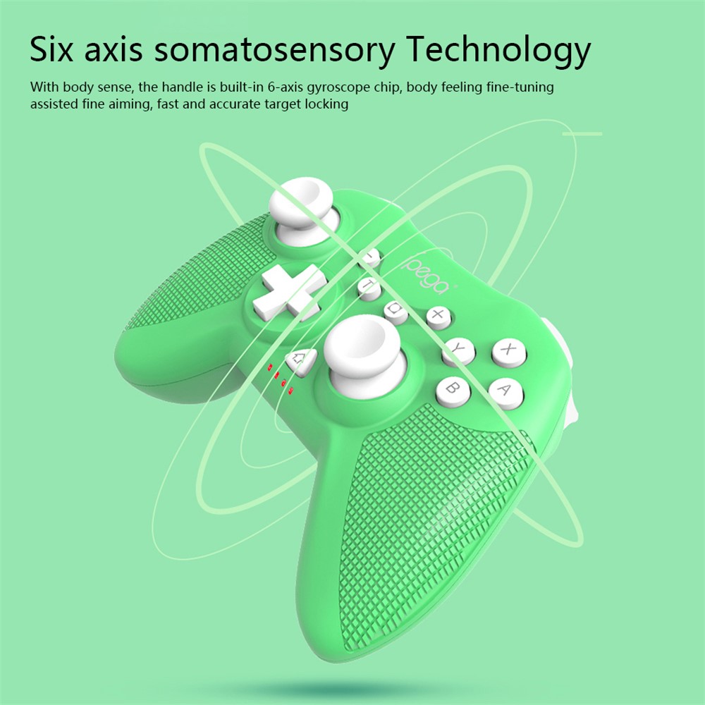 IPEGA PG-SW022 Bluetooth Wireless Game Controller 6-Axis Vibration Gamepad for Nintendo Switch Console - Green-2