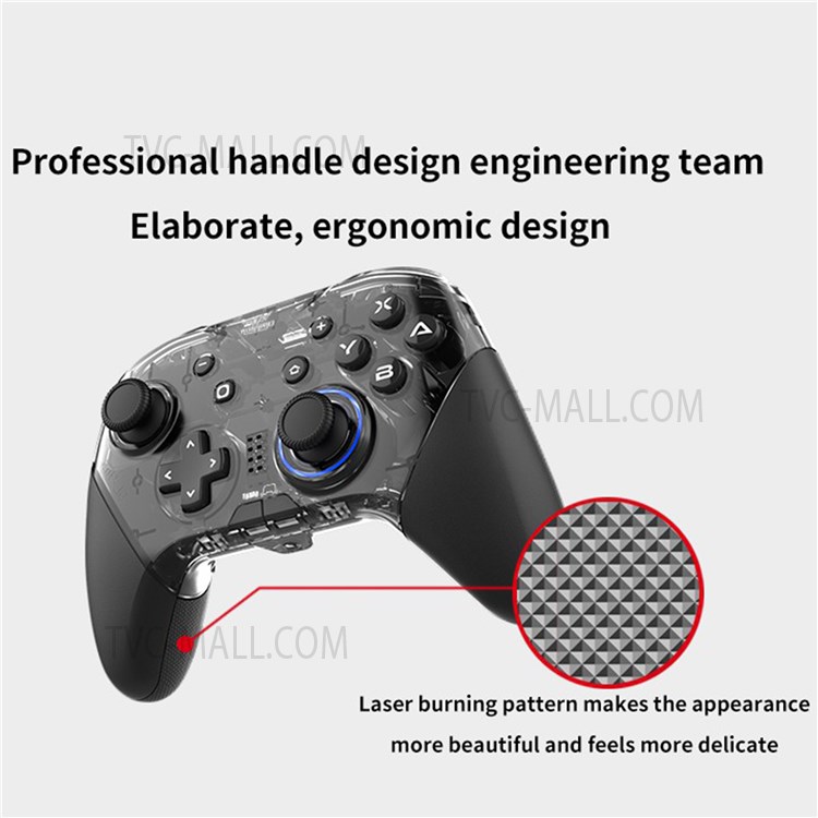 MOBAPAD M267 Wireless Gaming Controller Vibration Joystick Gamepad for Nintendo Switch/iPhone/Tablets/PC - Black-2