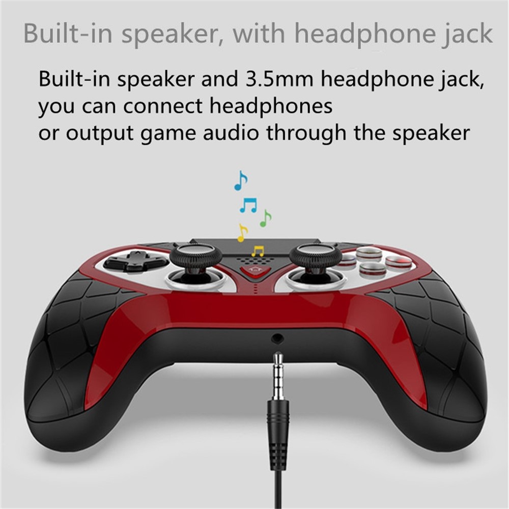 IPEGA PG-P4012 Controller for PS4 Wireless Gamepad with Dual Motor Vibration Function - Black / Red-9