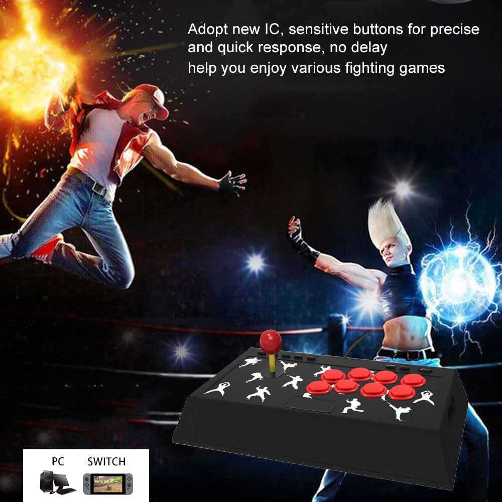 JYS Arcade Kampf Stick Joystick-Game-Controller Für PC X-Eingang / Nintendo Schalter-5