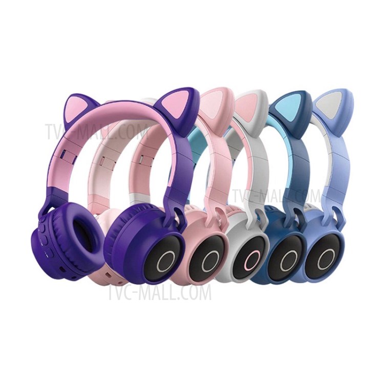 Wholesale BT028 Cat Ear Shape Bluetooth Headphone Overear Stereo