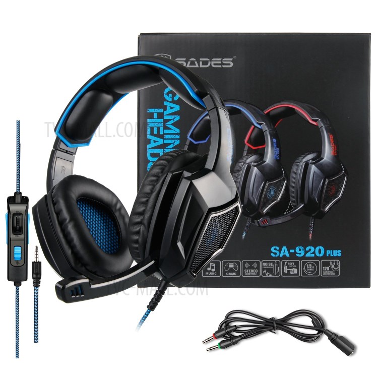 SADES SA920PLUS Stereo Gaming Headset Noise Cancelling Over Ear Headphones with Mic-6