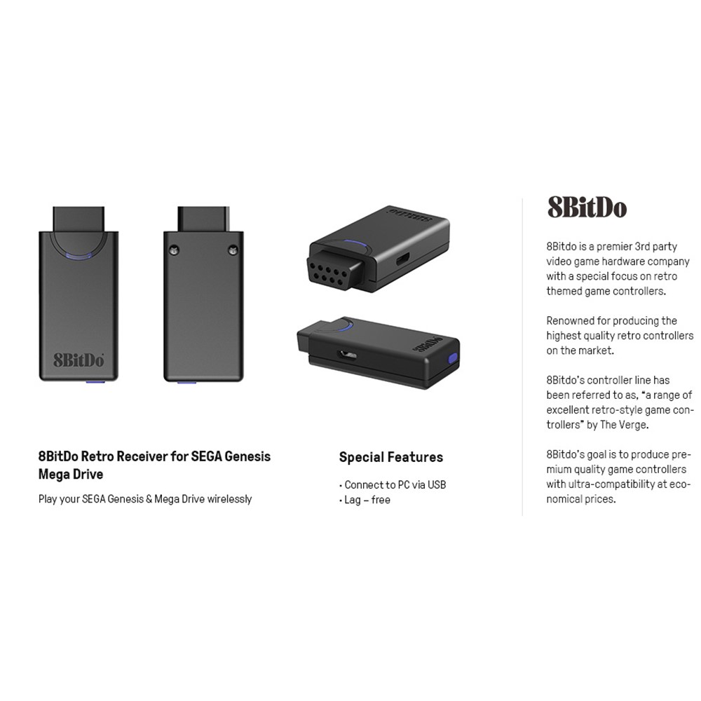 8BITDO Bluetooth Retro Receiver for Genesis & Mega Drive-4
