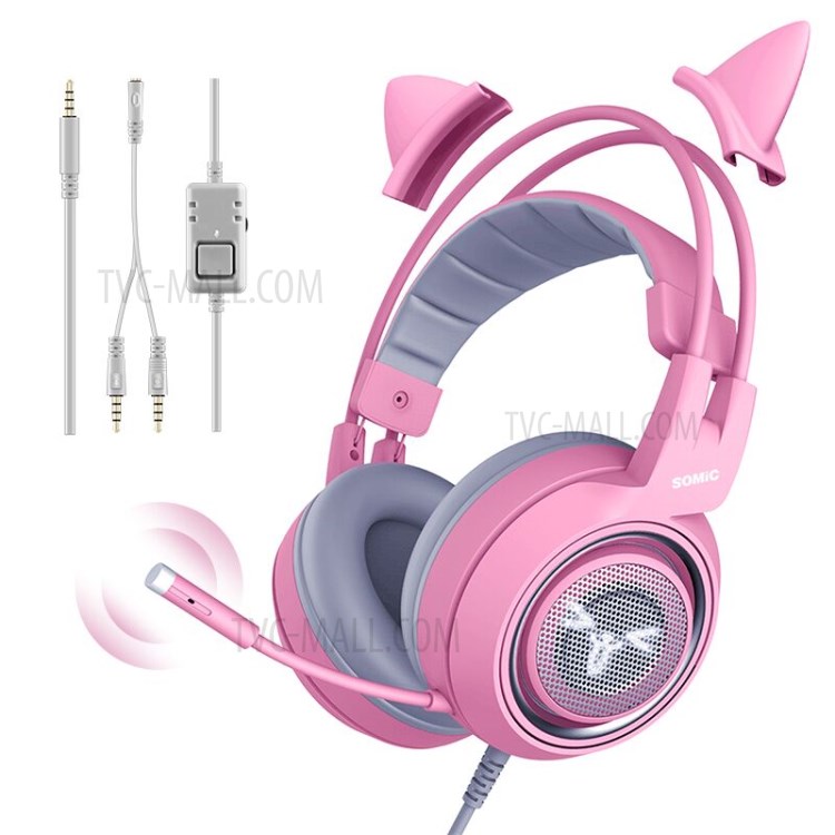 Wholesale SOMIC G951S Pink Stereo Gaming Headset with Mic for for PC