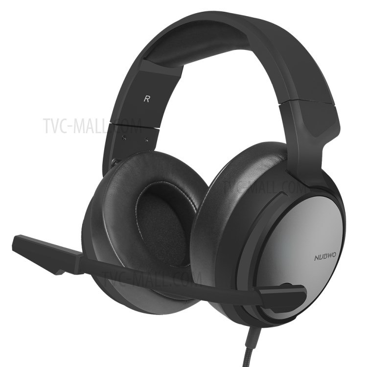NUBWO N12D Wired Over-ear Headphone Computer Earphone Headset with Microphone - Grey-1