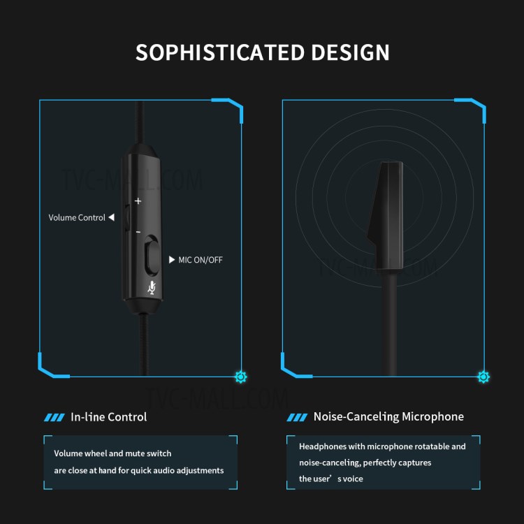NUBWO N12D Wired Over-ear Headphone Computer Earphone Headset with Microphone - Grey-12