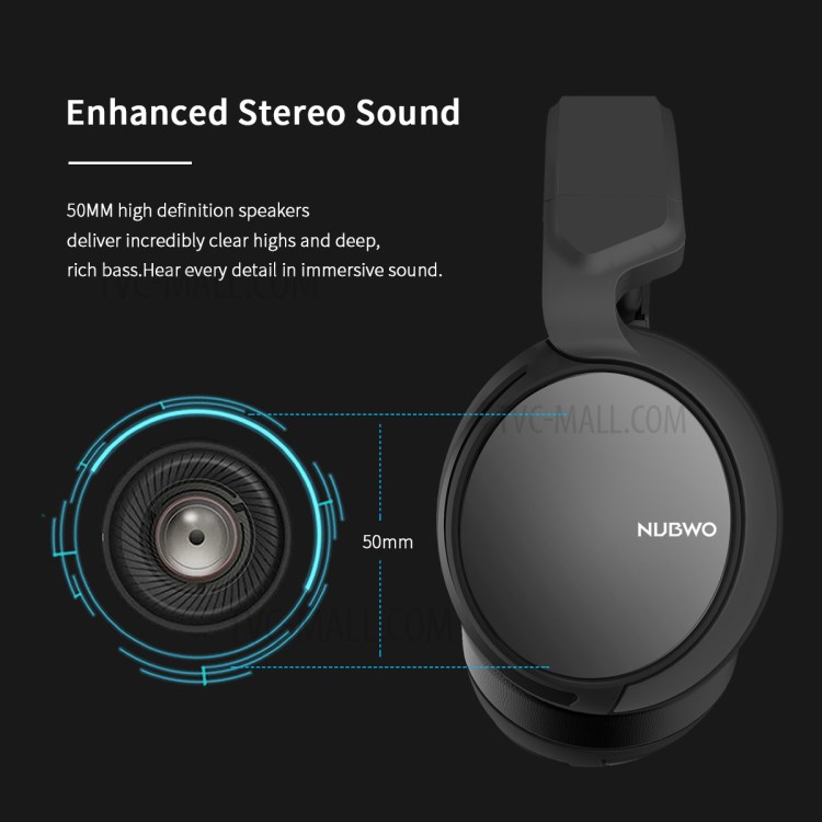 NUBWO N12D Wired Over-ear Headphone Computer Earphone Headset with Microphone - Grey-8