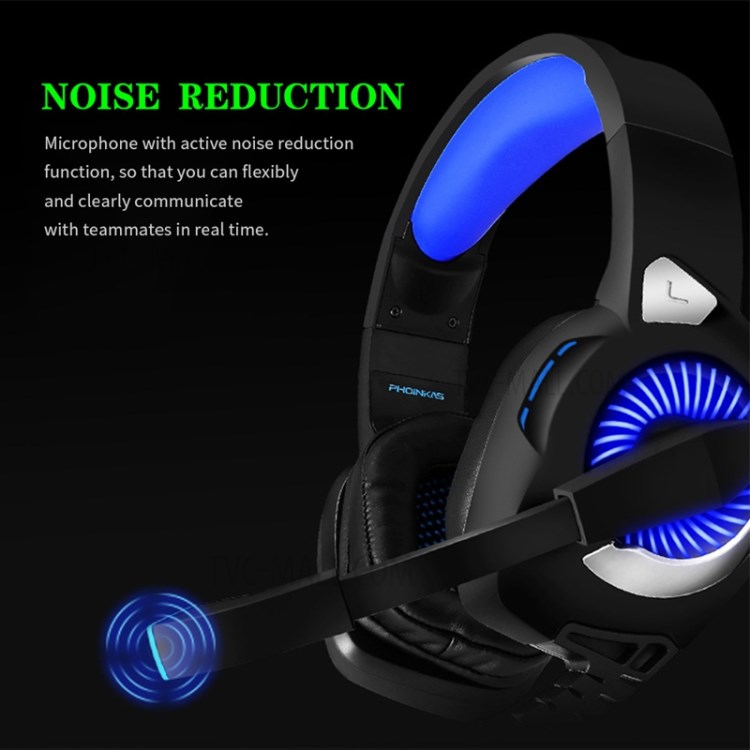 PHOINIKAS H-9 Computer Gaming Headset Headphone Over-ear Earphone with Microphone-6