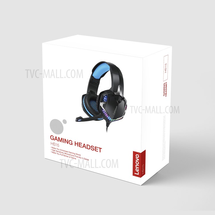 LENOVO HS15 Over-ear Gaming Headsets High Sensitive Microphone Corded Gaming Headphones-7