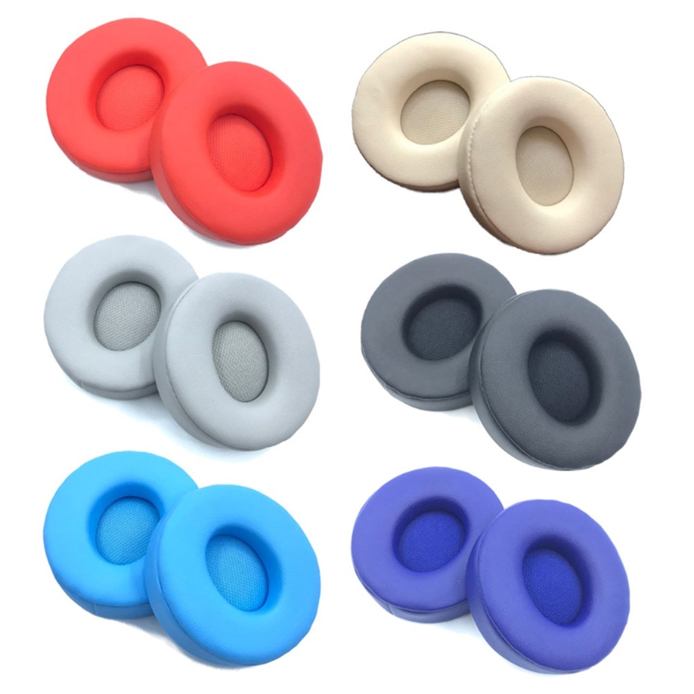 Leather Cushion Cover Foam Ear Pads for Beats Solo Pro Headphones, 1 Pair - Black-2