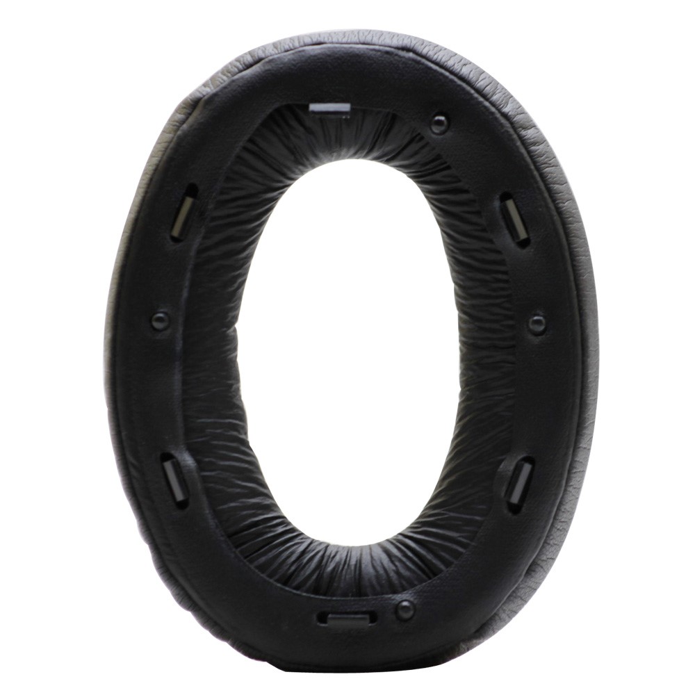 Leather Cushion Cover Foam Ear Pads for Sony MDR-1000X WH-1000XM2 1000XM3 Headphones, 1 Pair - Black-4
