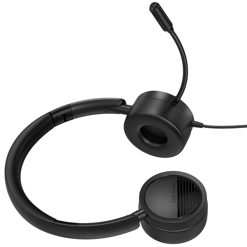 LINK DREAM H360 USB Headset with Microphone for Computer 3.5mm Earphone Mute Noise Cancelling Call Center Headphones-12