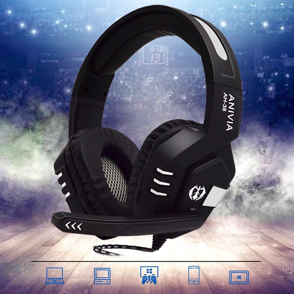 ANIVIA AH38 Head-mounted Wired Headphone Bass Stereo Computer Gaming Music Headset-7