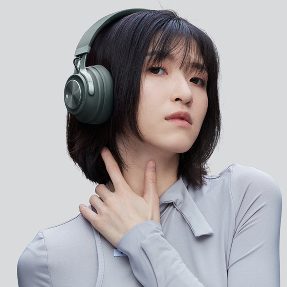 FINGERTIME Wireless Headset Foldable Bluetooth ANC Noise Cancelling Stereo Music Headphone - Blackish Green-7