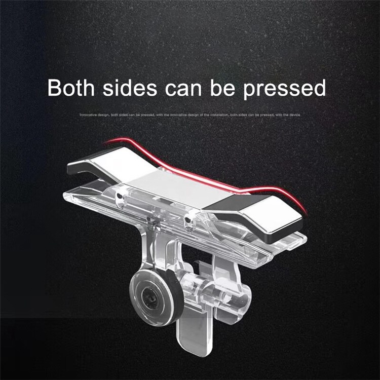 E9 2PCS Controlador De Jogos Para Celular Para PUBG STG FPS TPS BOTÃO DE INCÊNDIO TENAS AIM LENTE L+R CONTROLADOR (ABS+LELO)-4