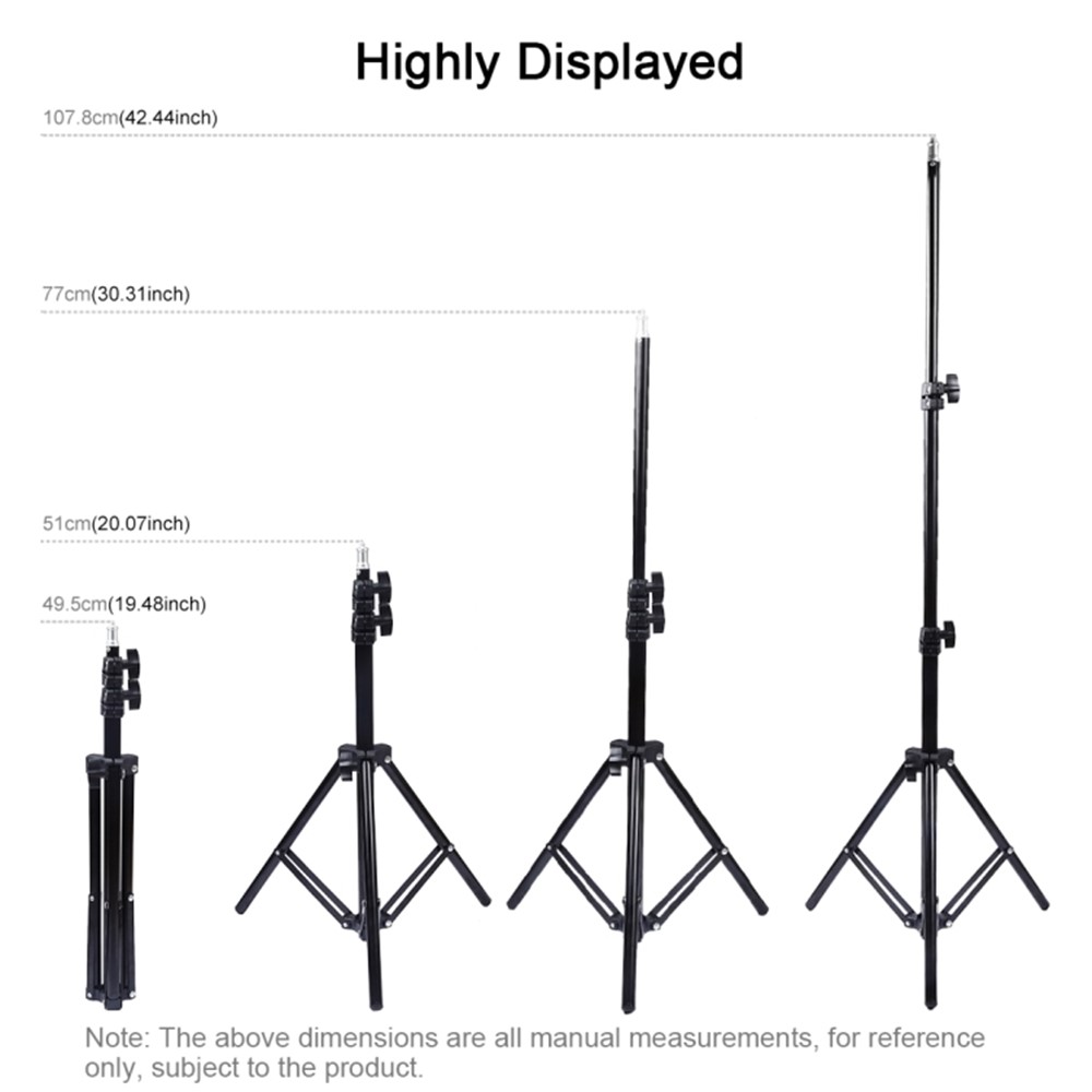 PULUZ PU419 1.1m Height Tripod Mount Holder for Photography Fill Light Broadcast Kits-3