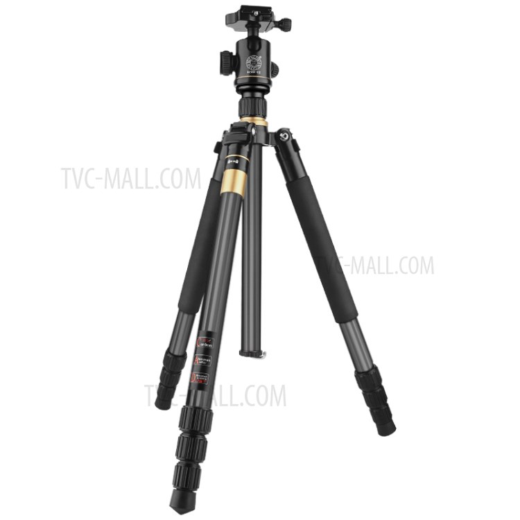 Q222C 4-Section Carbon Fiber Camera Tripod Monopod-1