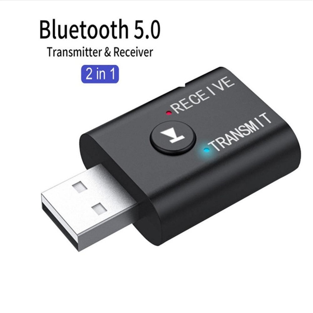 Bluetooth 5.0 USB Transmisor y Receptor 2 en 1 Adaptador