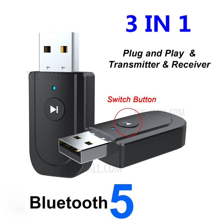 USB 3 in 1 TV Car Speaker Mobile Phone Computer Adapter Bluetooth Transmitter Receiver-2