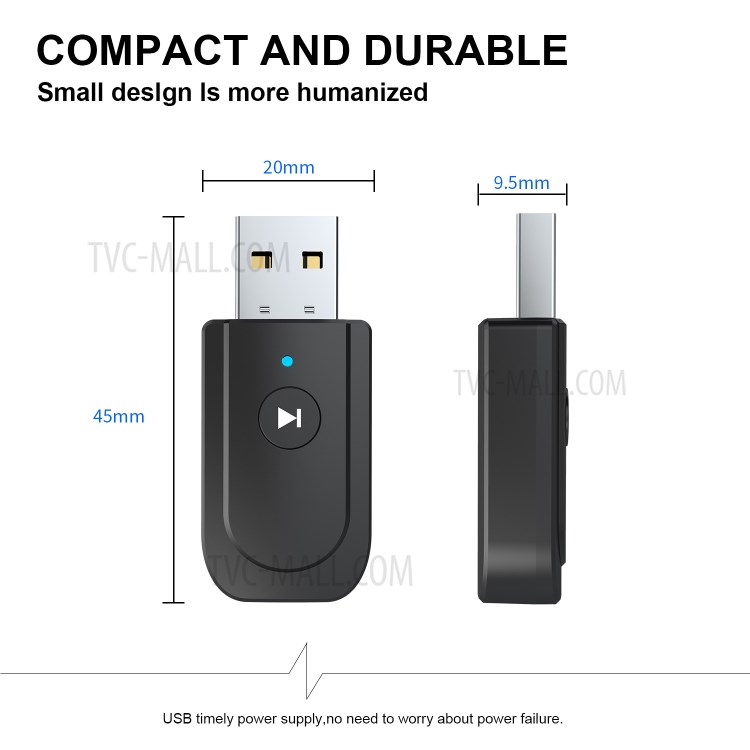 USB 3 in 1 TV Car Speaker Mobile Phone Computer Adapter Bluetooth Transmitter Receiver-8