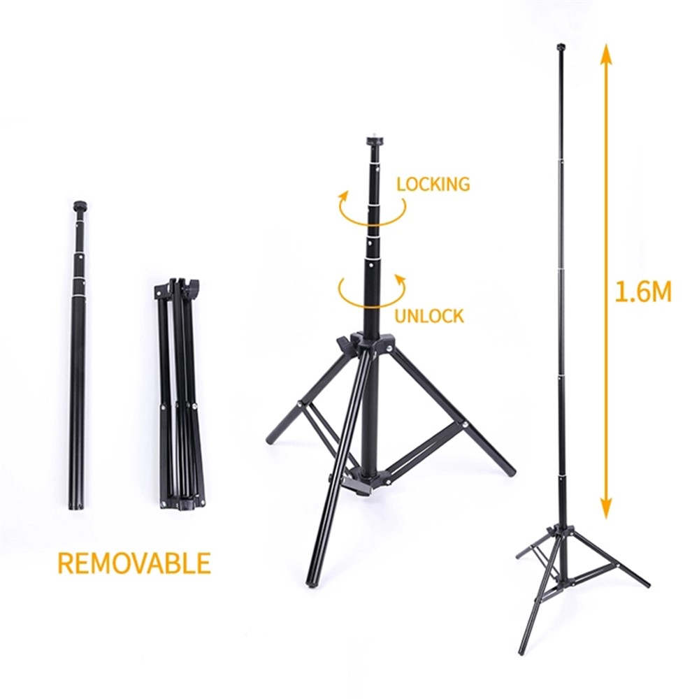 1.6M Adjustable Tripod Stand for Vlogs Live Stream Self-Portrait Shooting-2