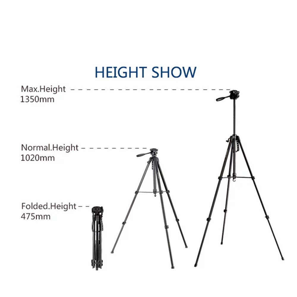 DIGIPOD TR452 53-Inch Extendable Aluminum Alloy Bracket DV Camera Holder Stand Tripod with Gimbal-5