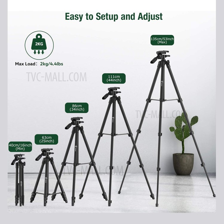 WONEW ZJ20 Camera Phone Universal Tripod Mount with Bluetooth Remote for Photography Live Broadcast-3