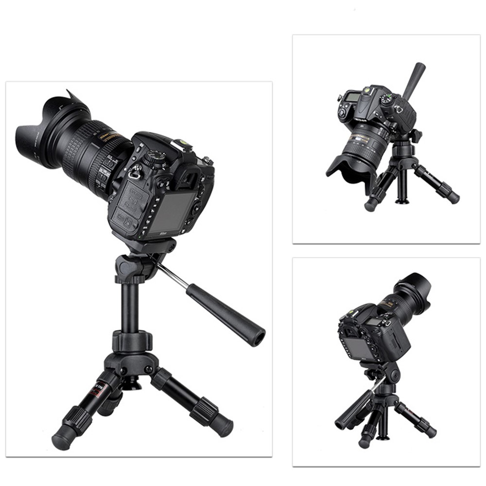 BEXIN MS02 Aluminum Alloy Folding Mini Tripod with 3-Way Ball Head for DSLR Camera-10