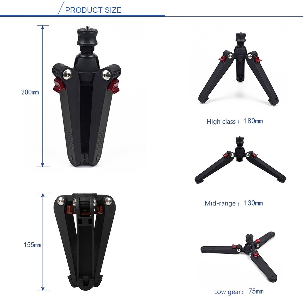 Multi-function Folding Mini Desktop Tripod for Phone SLR Micro Single Camera-3
