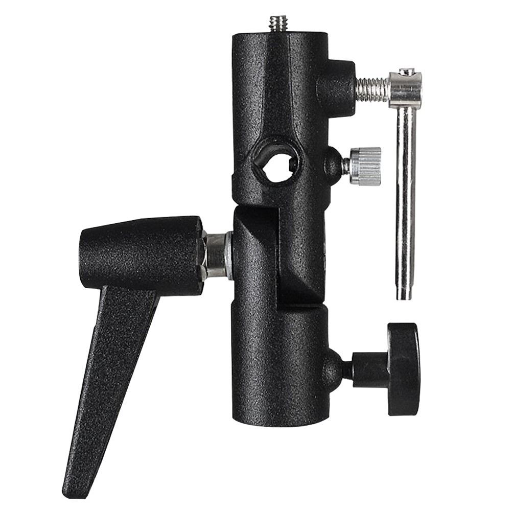 H Type Hot Shoe Flash Bracket Umbrella Holder Light Stand for Camera-2