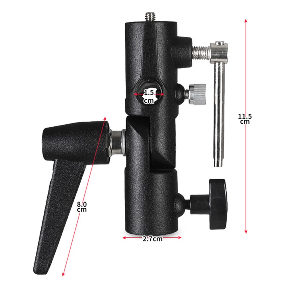 H Type Hot Shoe Flash Bracket Umbrella Holder Light Stand for Camera-3