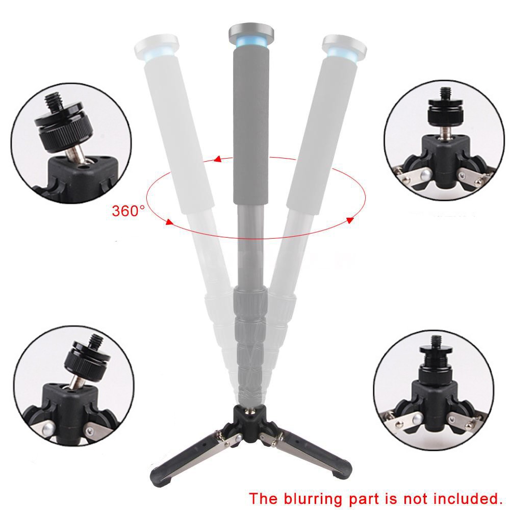 Portable Folding DSLR Camera Mini Tripod Monopod Base Holder Stand with 1/4inch Screw-4