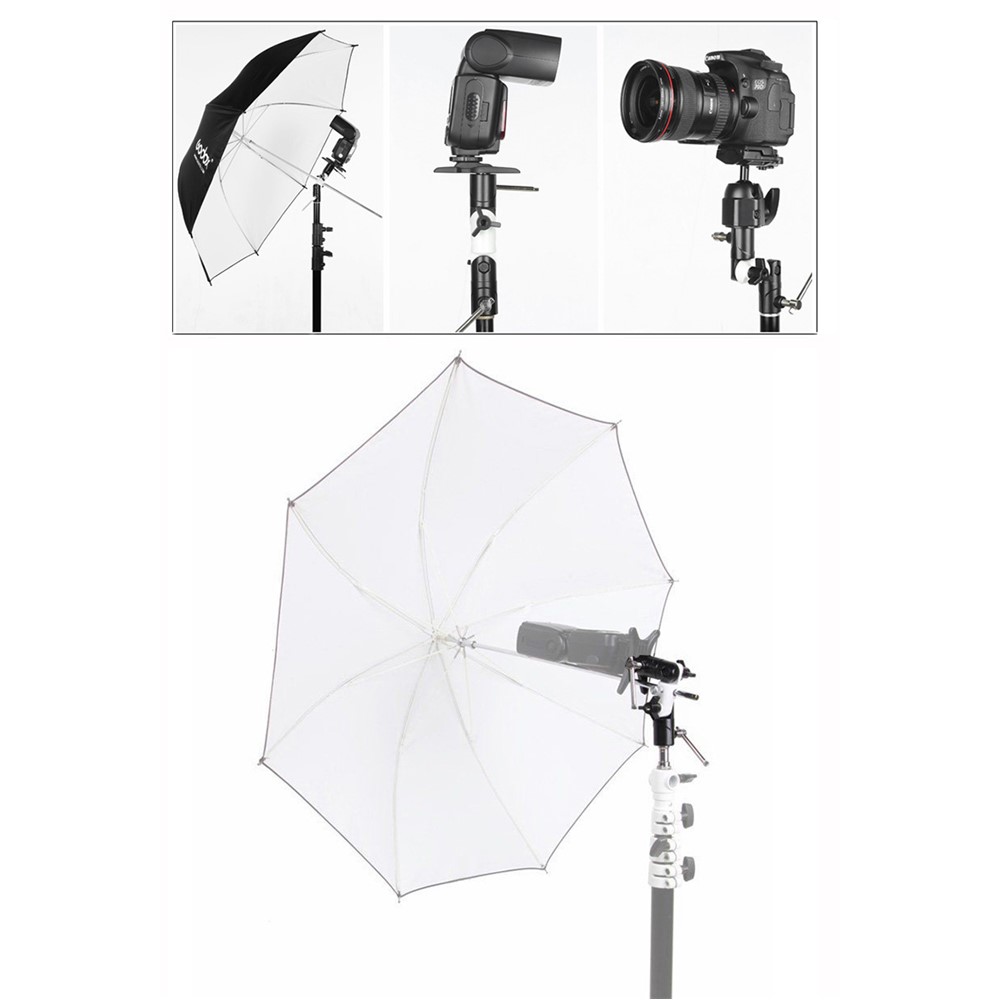 1/4"-3/8" Flash Shoe Swivel Umbrella Holder Light Stand Bracket with Screw Adapters U Type DSLR Camera Accessories-8