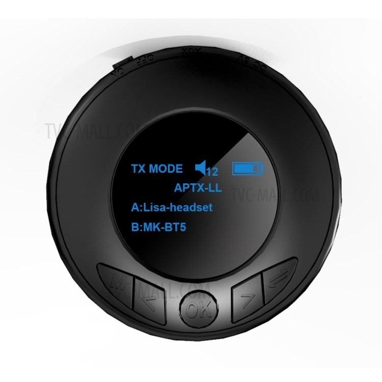 B3 Bluetooth Receiver Transmitter OLED Display Hands-free Call Adapter 2 in 1 AUX Wireless Audio Music Dongle-8