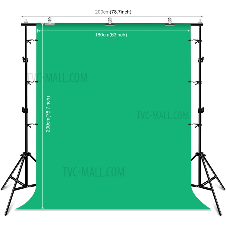 PULUZ PKT5205 2x2m Photo Studio Background Support Stand Backdrop Crossbar Bracket Kit with Red/Blue/Green Backdrops-5