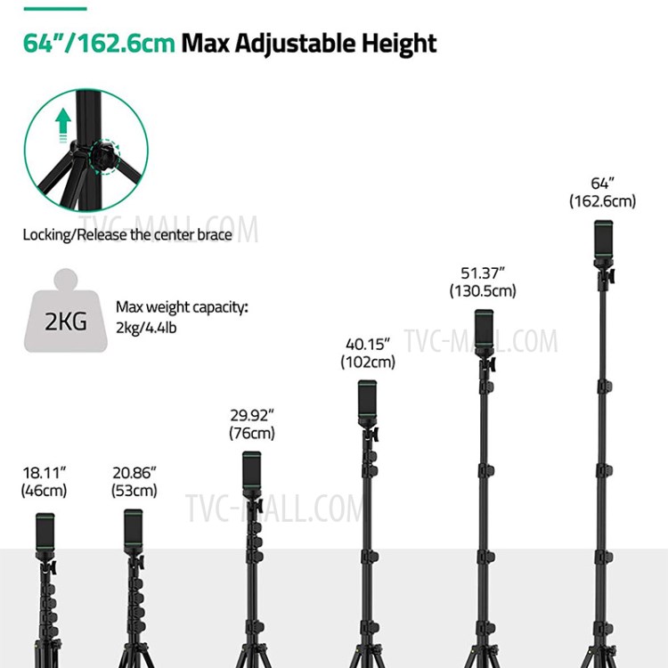 WONEW ZJ28 Bluetooth Remote Selfie Stick Stabilizer Portable Extendable Camera Stand Phone Clip Tripod-2