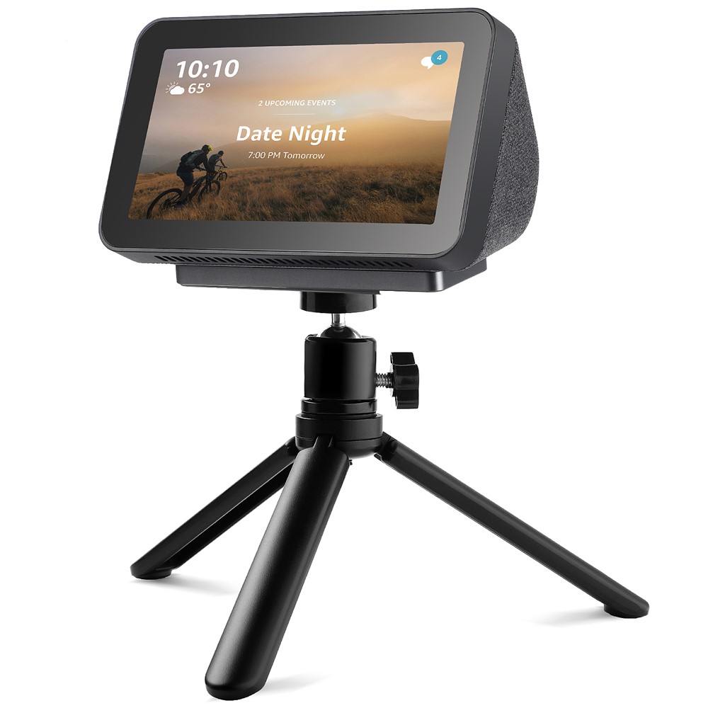 Smart Speaker Magnetic Attachment Adjustable Tripod Stand with 360 Degree Rotation Ball Head for Amazon Echo Show 8-2